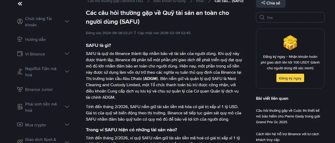 Quỹ SAFU của Binance bảo vệ tiền của bạn đến đâu?