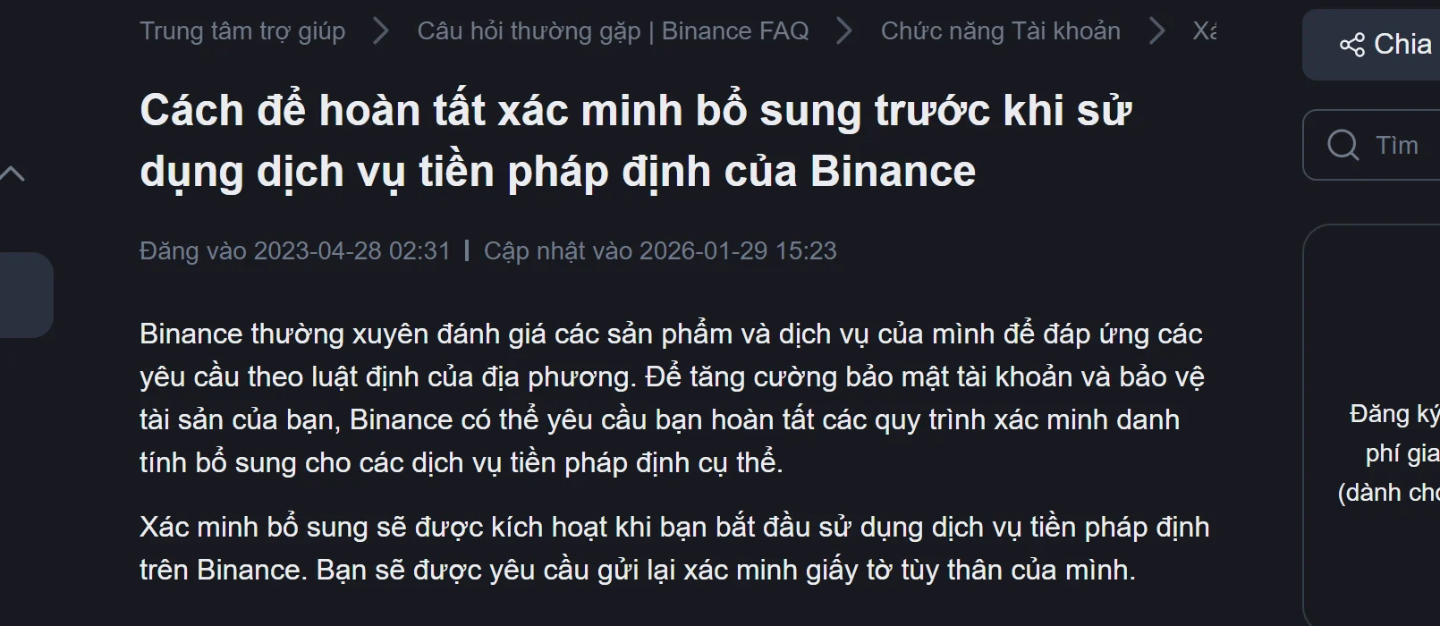 Binance yêu cầu kê khai nguồn gốc tài sản: người ở Việt Nam cần nộp giấy tờ gì?